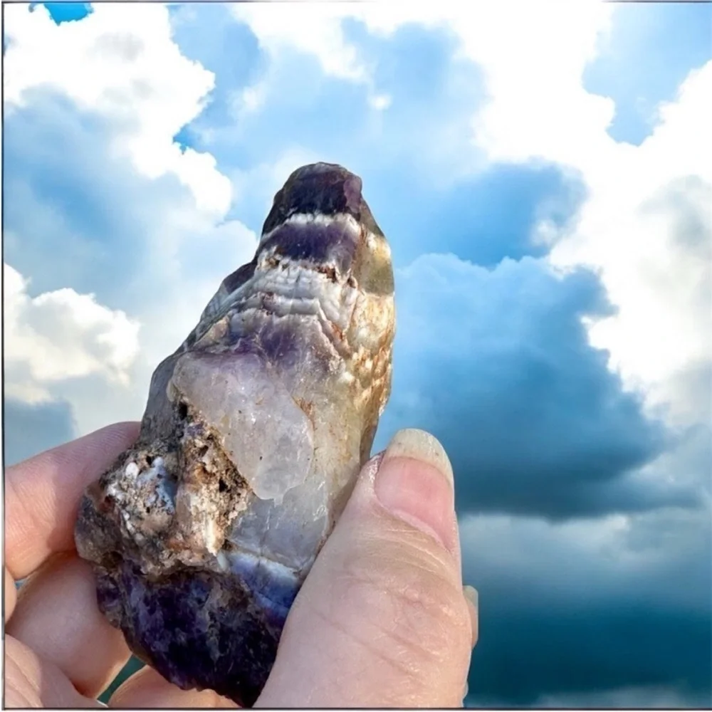 Natural Stone aurelite Canadian chevron super 23 Dream Amethyst Crystal